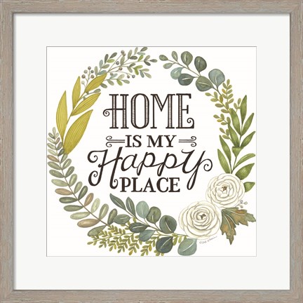 Framed Home Is My Happy Place Print