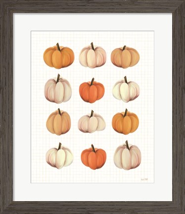 Framed Lots of Pumpkins Print
