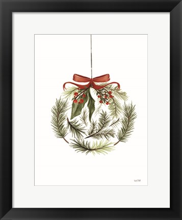 Framed Evergreen Ornament I Print