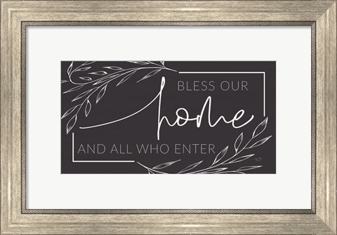 Framed Bless Our Home and All Who Enter Print
