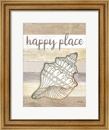 Framed Happy Place Shell Print