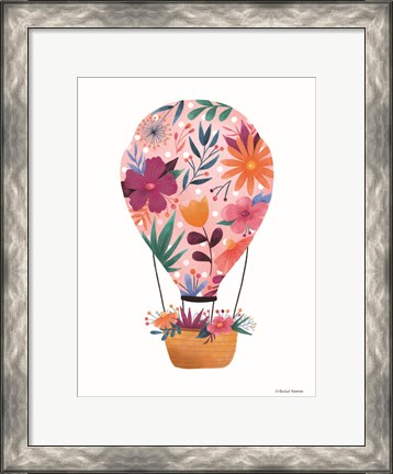Framed Floral Ballooning Print