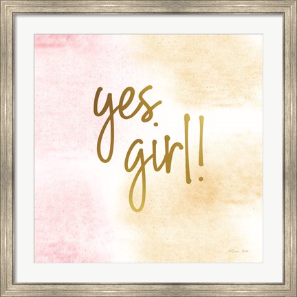 Framed Yes Girl! Print