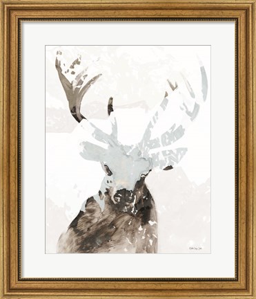 Framed Elk Impression 2 Print