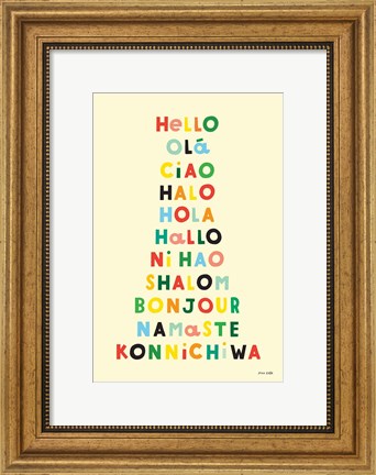 Framed Language of Hellos Yellow Print