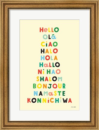 Framed Language of Hellos Yellow Print