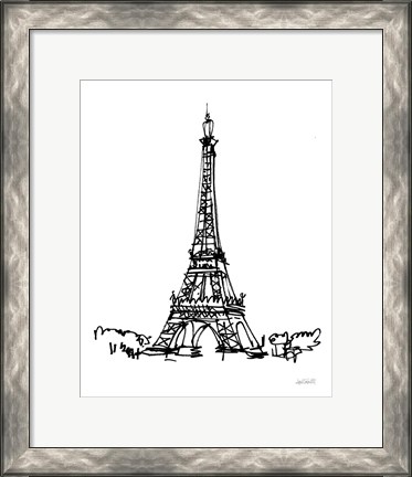 Framed Eiffel Tower Sketch Print