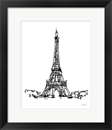 Framed Eiffel Tower Sketch Print