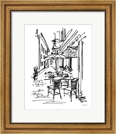 Framed Cafe Sketch II Print