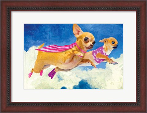 Framed Chick Chihuahua and Darlene Print