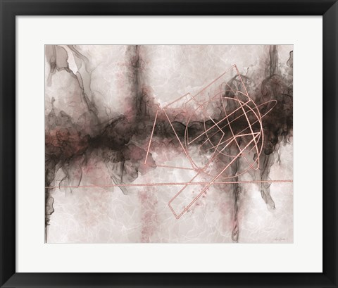 Framed Rose Gold and Gray Abstract Print