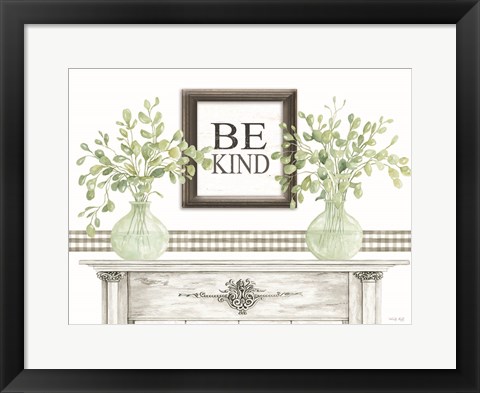Framed Be Kind Table Print