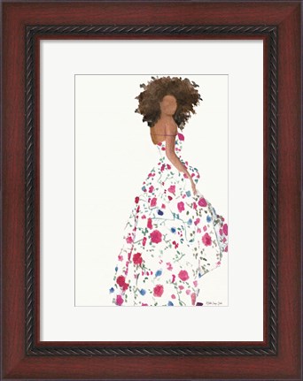 Framed Floral Gown 1 Print