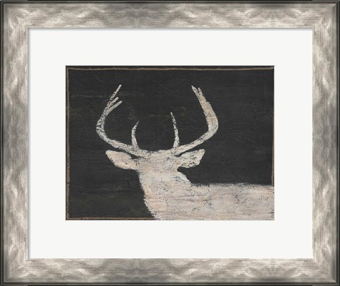 Framed Brow Tine Deer I Print