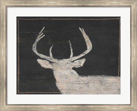 Framed Brow Tine Deer I Print