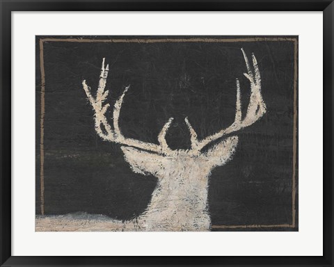 Framed Brow Tine Deer II Print