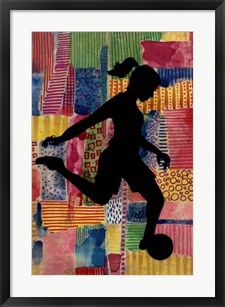 Framed Patchwork Athlete II Print