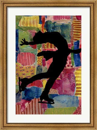 Framed Patchwork Athlete III Print