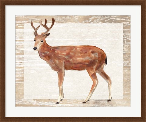 Framed Rustic Barnwood Animals IV Print