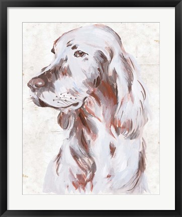 Framed Sitting Dog III Print