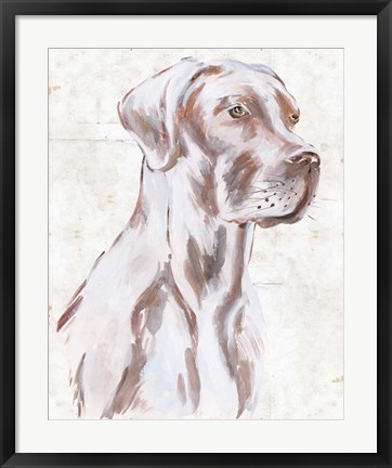 Framed Sitting Dog IV Print