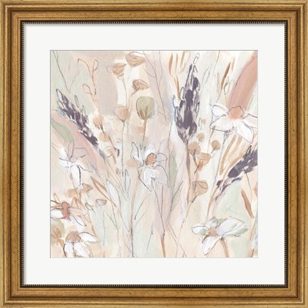 Framed Lavender Flower Field II Print