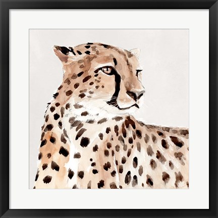 Framed Saharan Cheetah I Print