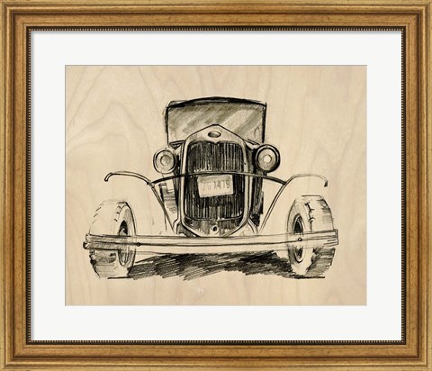 Framed Model A Lines II Print