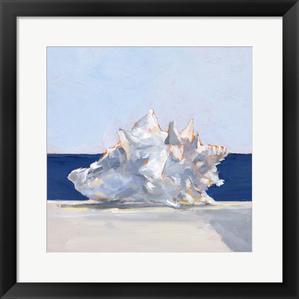Framed Shell By the Shore I Print