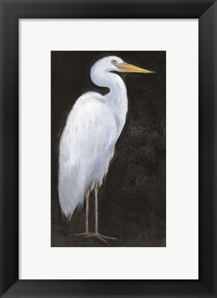 Framed White Heron Portrait I Print