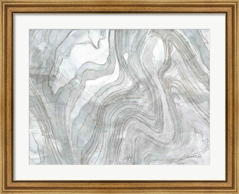 Framed Shimmering Water Silver Print