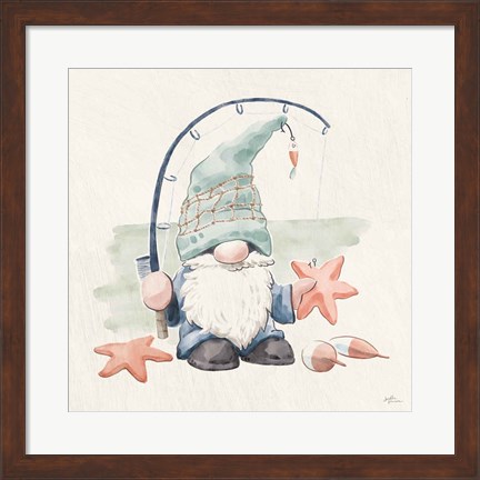 Framed Beach Gnomes I Print