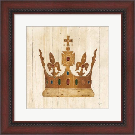 Framed Majestys Crown II Light Print