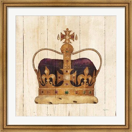 Framed Majestys Crown I Light Print
