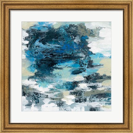 Framed Brilliant Blue Water Print