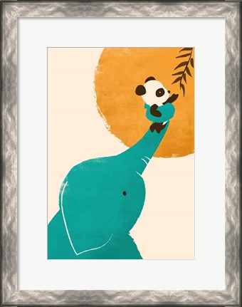 Framed Panda&#39;s Little Helper Print