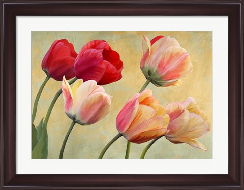 Framed Golden Tulips (detail) Print