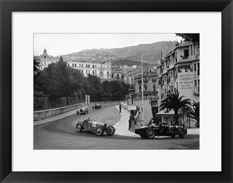 Framed Passing at the 1932 Monaco Grand Prix Print