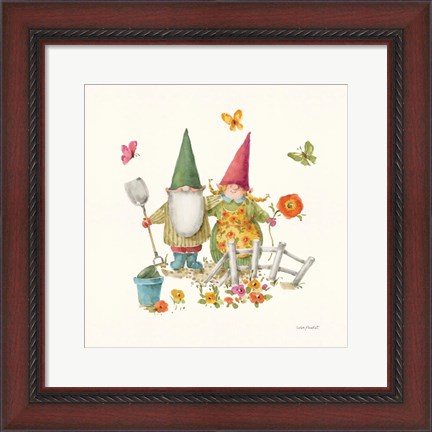 Framed Garden Gnomes VII Print