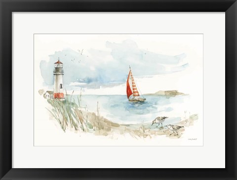 Framed Seaside Journey I Print