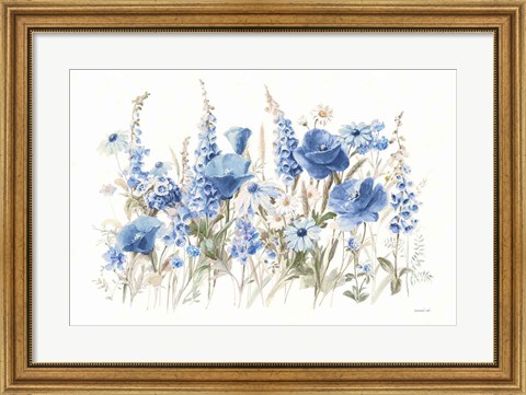 Framed Wildflowers in Bloom I Blue Print