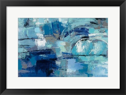 Framed Blue Ultramarine Waves Print