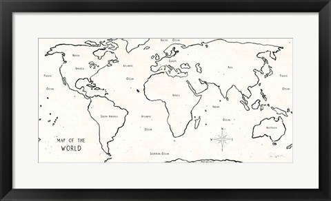 Framed Sketch Map II Print