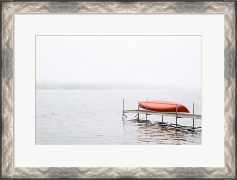 Framed Red Canoe Print