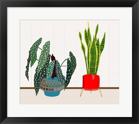Framed Potted Plant Friends I Print