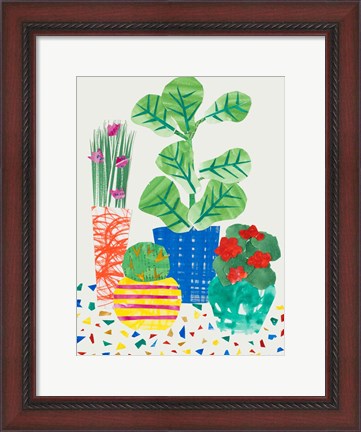 Framed Patio Plants Print
