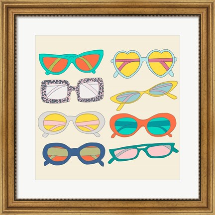 Framed Retro Sunglasses Print