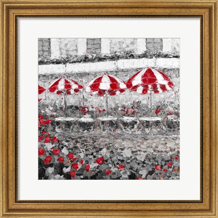 Framed Splash Of Red In Paris II Print