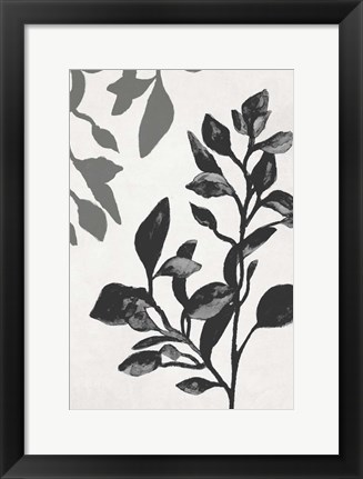 Framed Botanical In Noir I Print