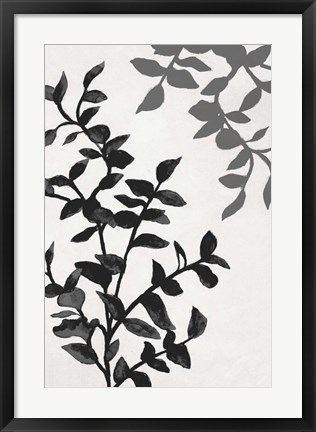 Framed Botanical In Noir II Print